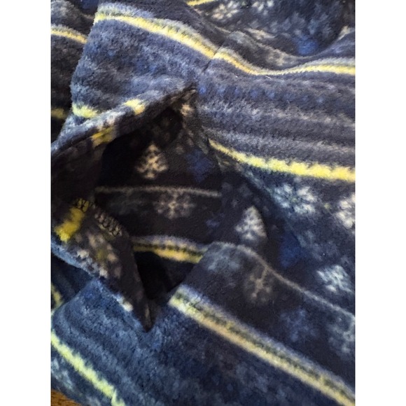 Basic Editions Blue Fair Isle Fleece Zip Up Vest Women's M Warm Winter Layering - Picture 3 of 6